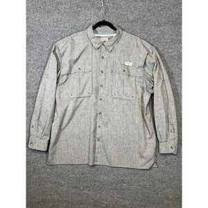 Magellan Fish Gear Relaxed Fit Moisture Wicking Vented Long Sleeve Gray  2XL